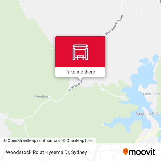 Woodstock Rd at Kyeema Dr map