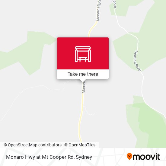 Monaro Hwy at Mt Cooper Rd map