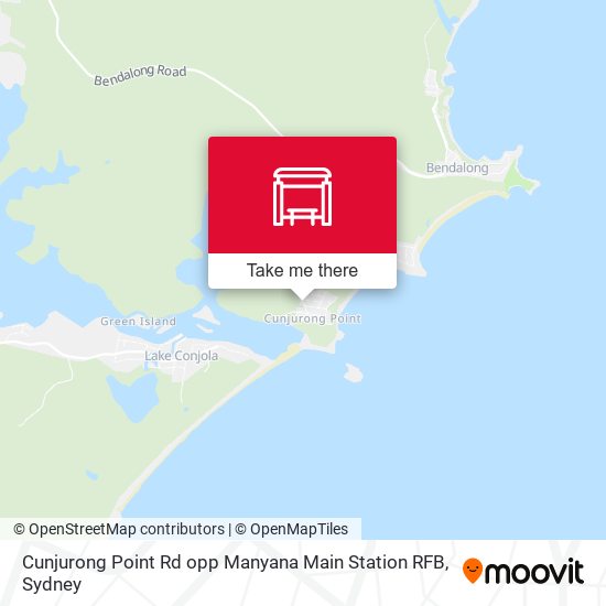Cunjurong Point Rd opp Manyana Main Station RFB map