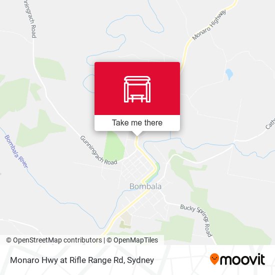 Monaro Hwy at Rifle Range Rd map
