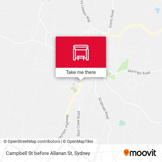 Campbell St before Allanan St map