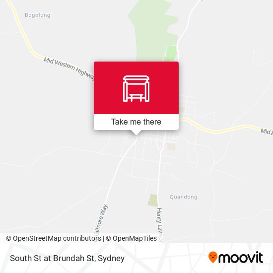 South St at Brundah St map