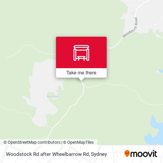Woodstock Rd after Wheelbarrow Rd map