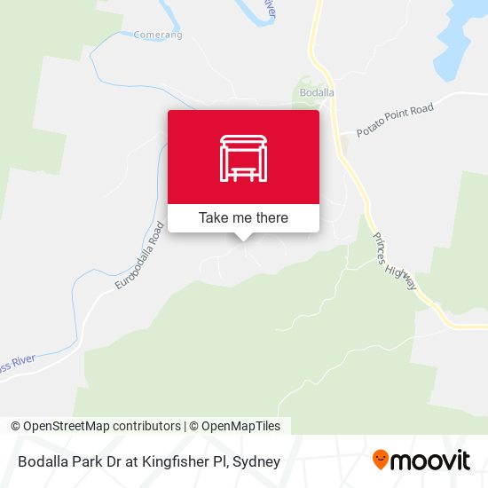 Bodalla Park Dr at Kingfisher Pl map