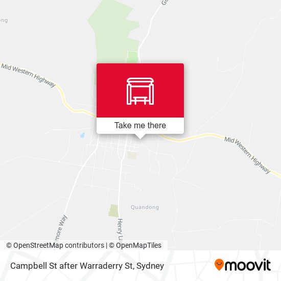 Campbell St after Warraderry St map