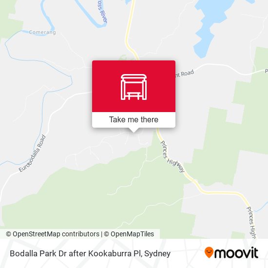 Bodalla Park Dr after Kookaburra Pl map