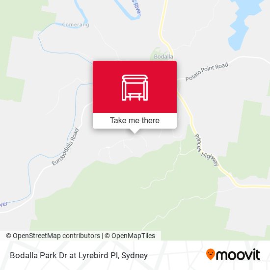 Bodalla Park Dr at Lyrebird Pl map