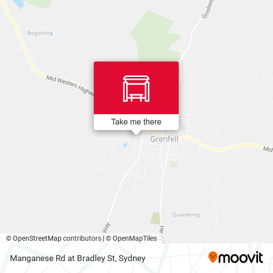Manganese Rd at Bradley St map