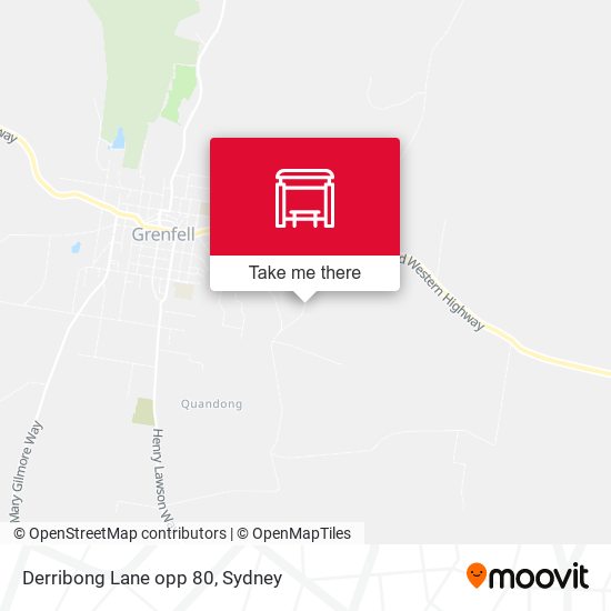 Derribong Lane opp 80 map