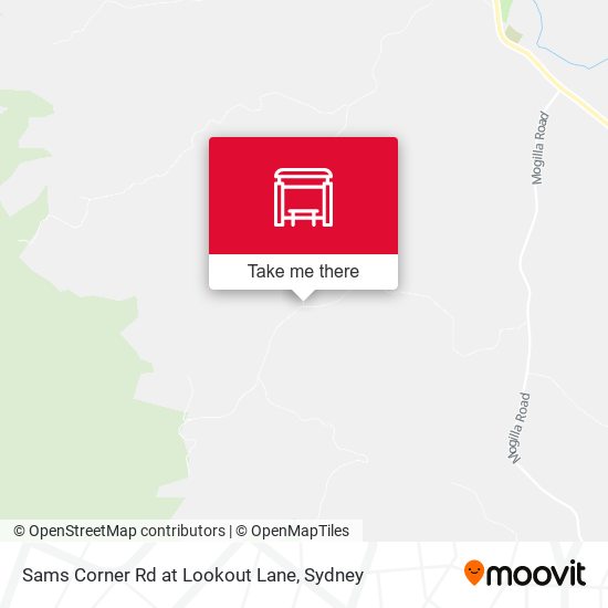 Sams Corner Rd at Lookout Lane map