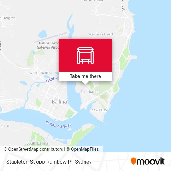 Mapa Stapleton St opp Rainbow Pl