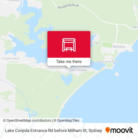 Lake Conjola Entrance Rd before Milham St map