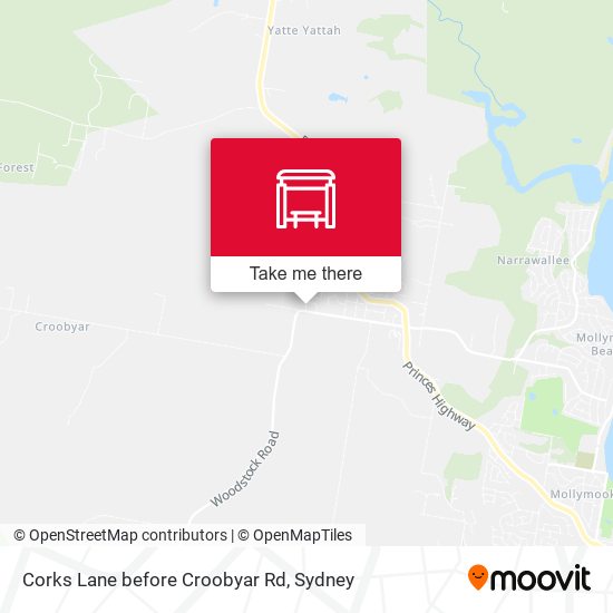 Corks Lane before Croobyar Rd map