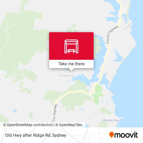 Old Hwy after Ridge Rd map