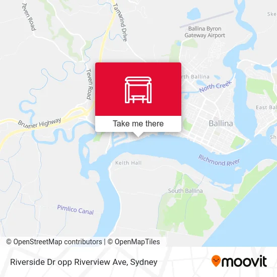 Mapa Riverside Dr opp Riverview Ave