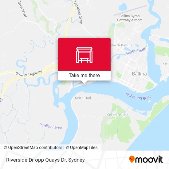 Mapa Riverside Dr opp Quays Dr