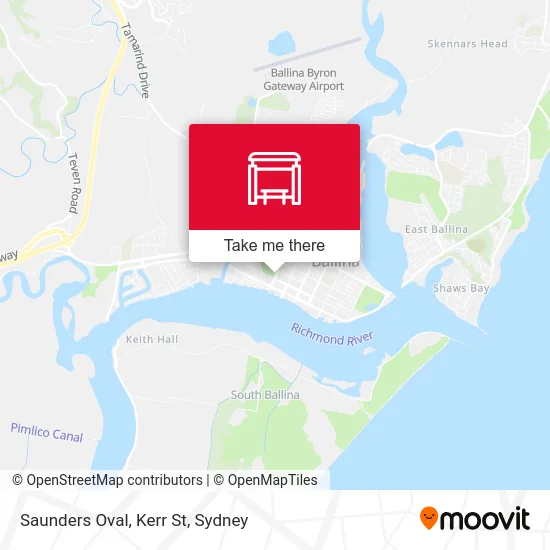 Mapa Saunders Oval, Kerr St