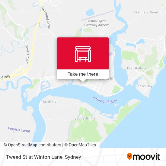 Mapa Tweed St at Winton Lane