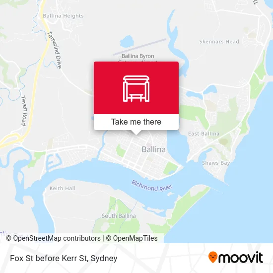 Mapa Fox St before Kerr St