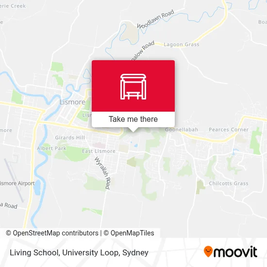 Mapa Living School, University Loop