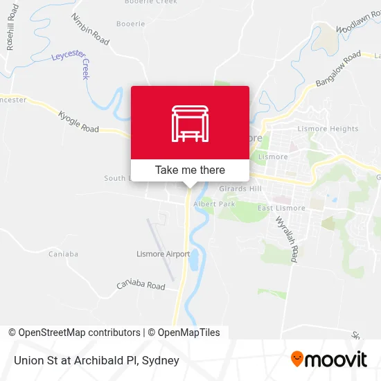 Mapa Union St at Archibald Pl