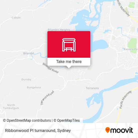 Mapa Ribbonwood Pl turnaround