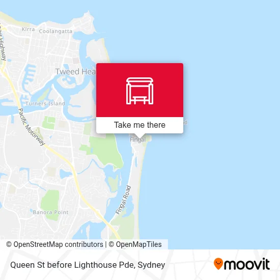 Mapa Queen St before Lighthouse Pde