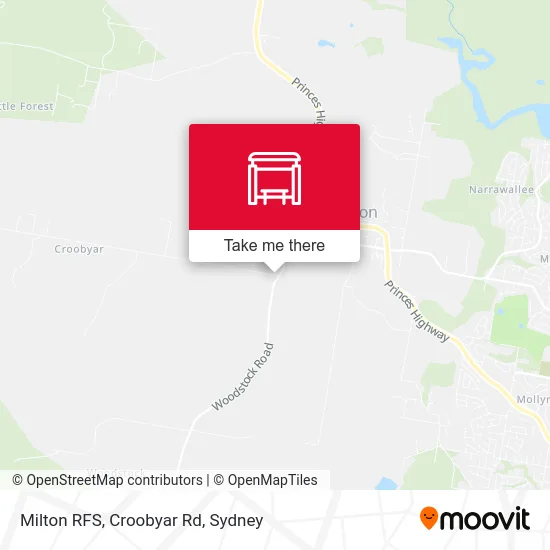 Mapa Milton RFS, Croobyar Rd