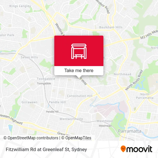 Mapa Fitzwilliam Rd at Greenleaf St