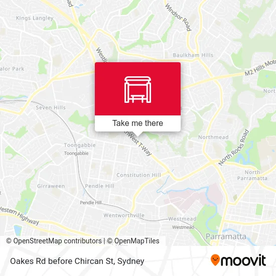 Mapa Oakes Rd before Chircan St