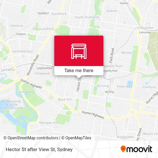 Mapa Hector St after View St