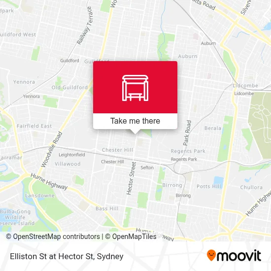 Mapa Elliston St at Hector St