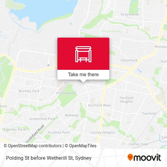 Mapa Polding St before Wetherill St