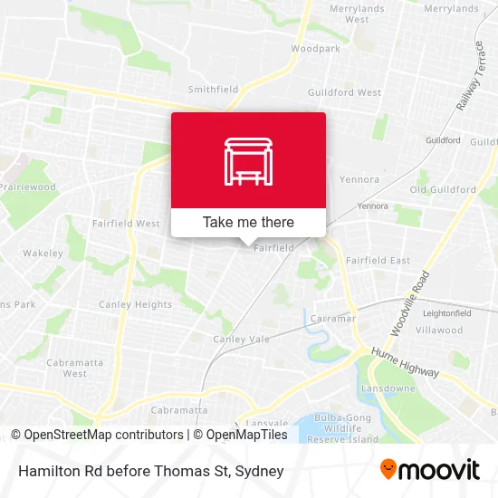 Mapa Hamilton Rd before Thomas St