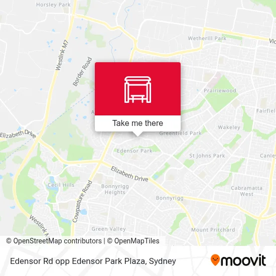 Mapa Edensor Rd opp Edensor Park Plaza