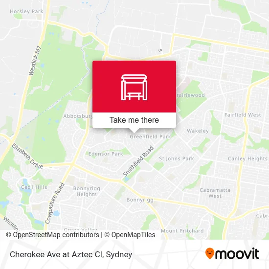 Mapa Cherokee Ave at Aztec Cl