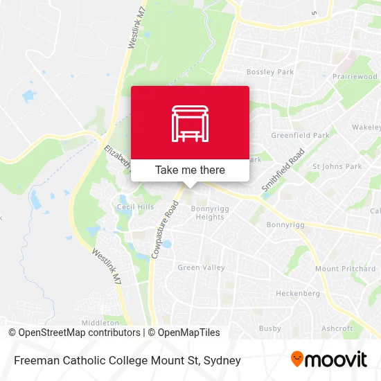 Mapa Freeman Catholic College Mount St