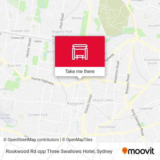 Mapa Rookwood Rd opp Three Swallows Hotel