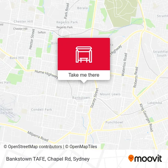 Mapa Bankstown TAFE, Chapel Rd