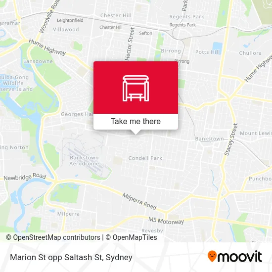Mapa Marion St opp Saltash St