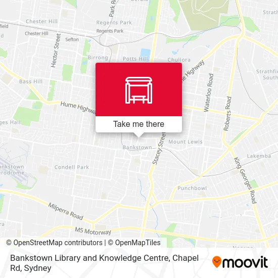 Mapa Bankstown Library and Knowledge Centre, Chapel Rd