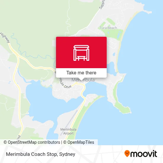 Mapa Merimbula Coach Stop