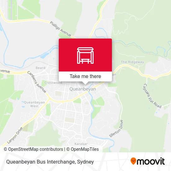 Queanbeyan Bus Interchange map