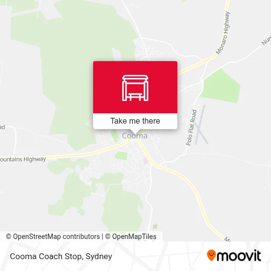 Mapa Cooma Coach Stop