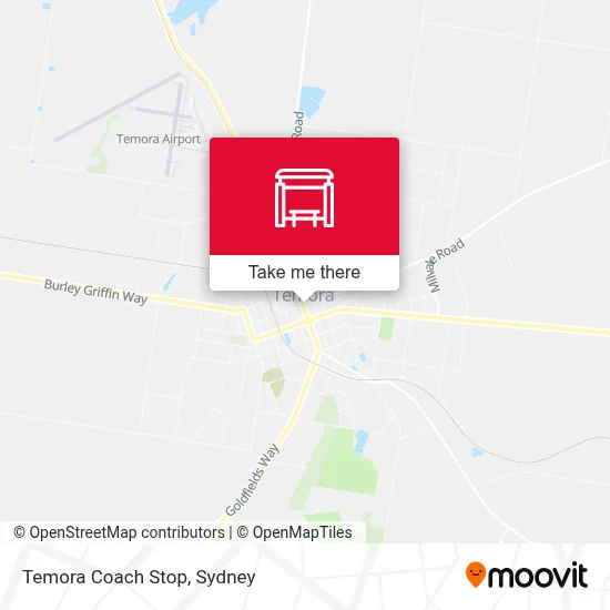 Mapa Temora Coach Stop