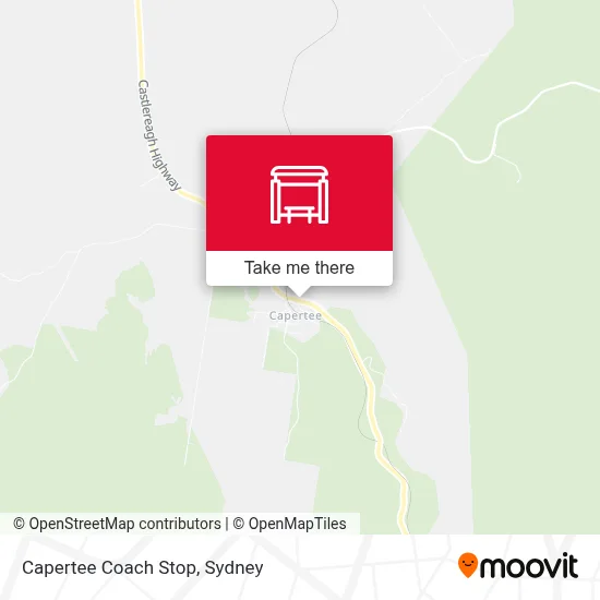 Mapa Capertee Coach Stop
