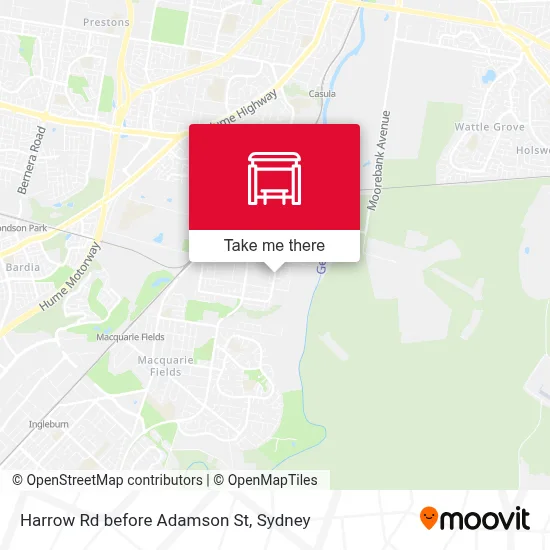 Mapa Harrow Rd before Adamson St