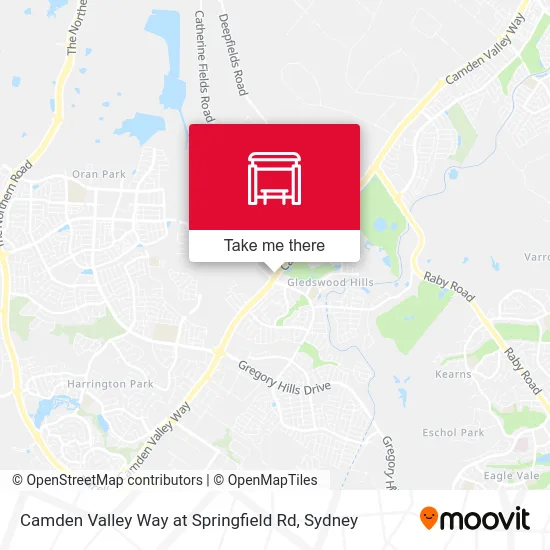 Mapa Camden Valley Way at Springfield Rd