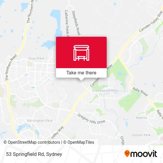 Mapa 53 Springfield Rd