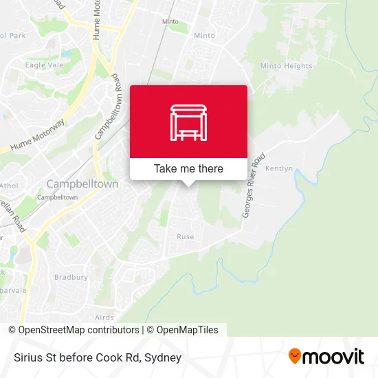 Mapa Sirius St before Cook Rd